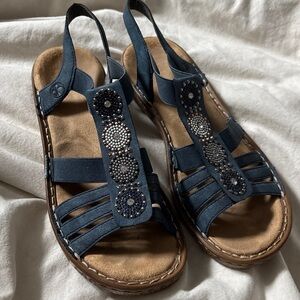 Rieker women’s sandals in blue